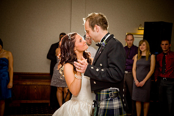 Photograph of Bride and Groom's First Dance at the wedding reception
