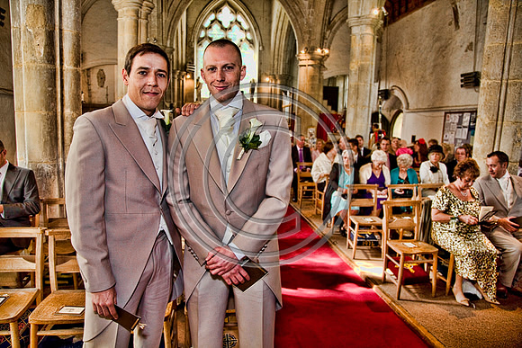 HDR Sketch Groom and Best Man Photographer Bristol and Leicestershire