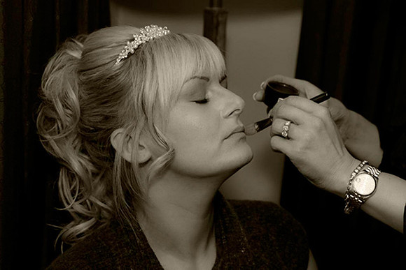 Photograph of the Bride and her Wedding Day Make-up