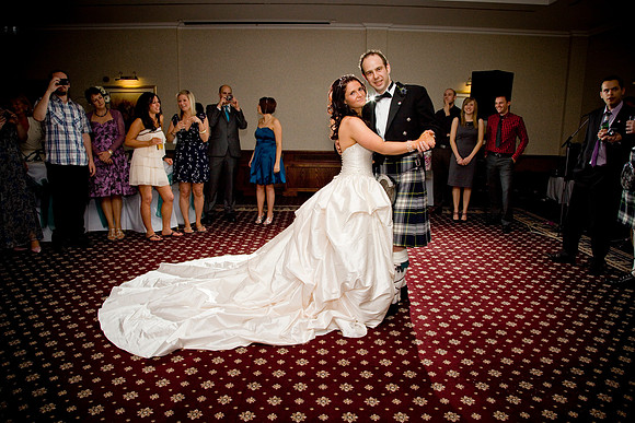 Photograph of the bride and groom's First Dance at their wedding