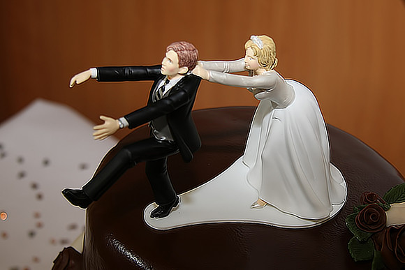 Photograph of a Wedding Cake Topper for the reluctant groom
