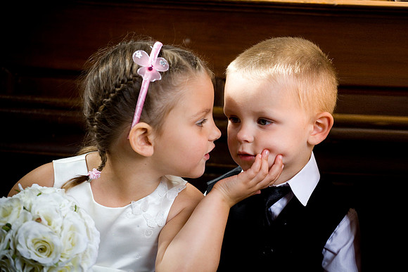 Page boy made to know who is the boss by the flower girl